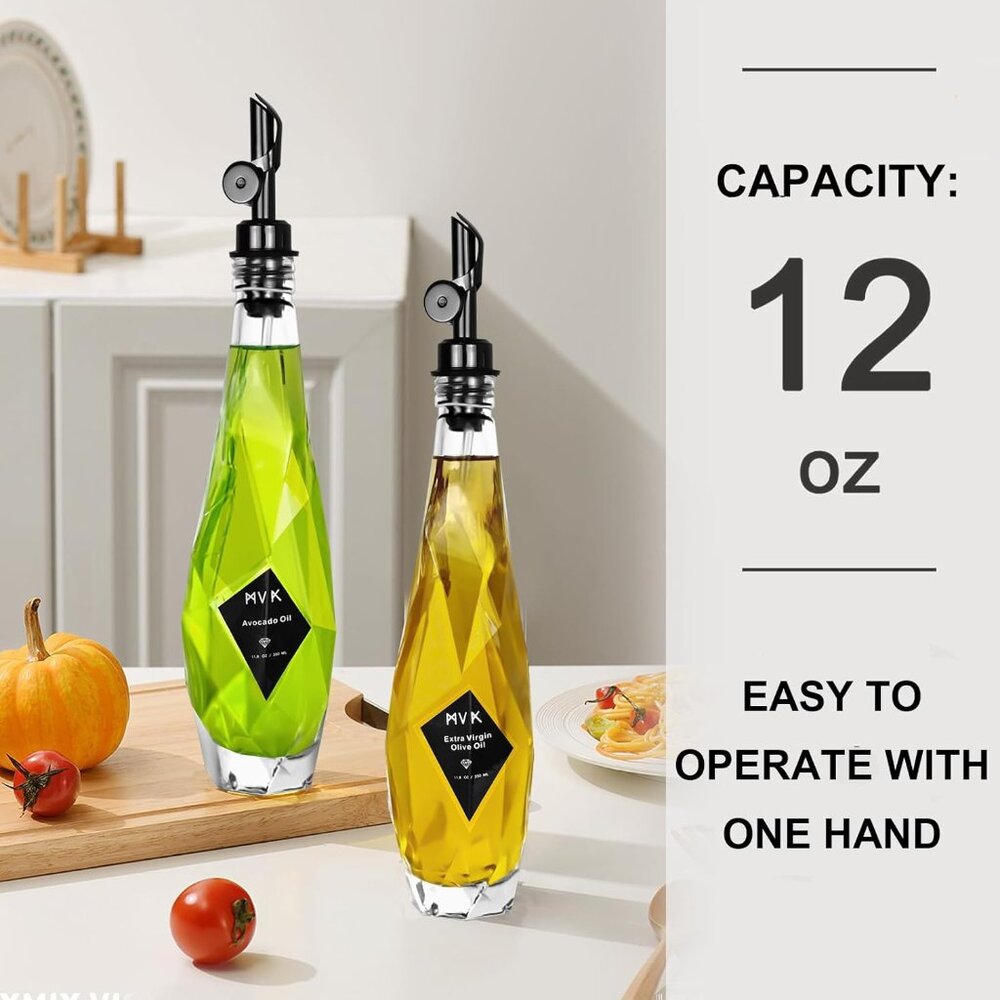 12 oz Oil and Vinegar Dispenser Set 2 Pack